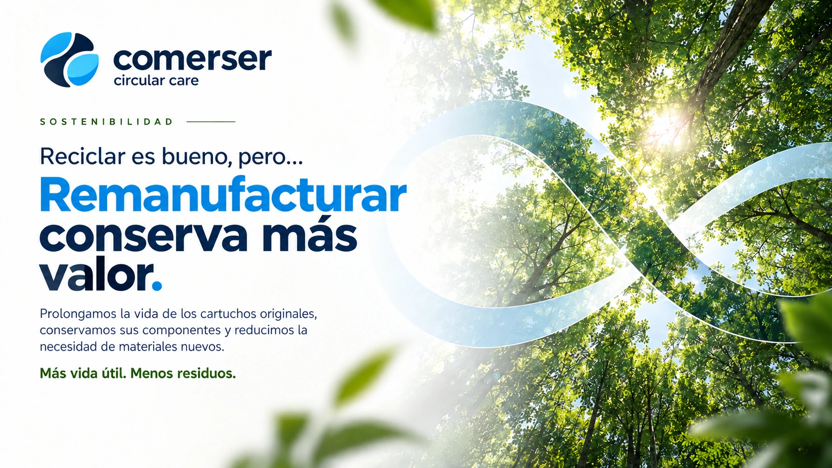 Sostenibilidad: prolongar la vida de los cartuchos originales y conservar sus componentes.